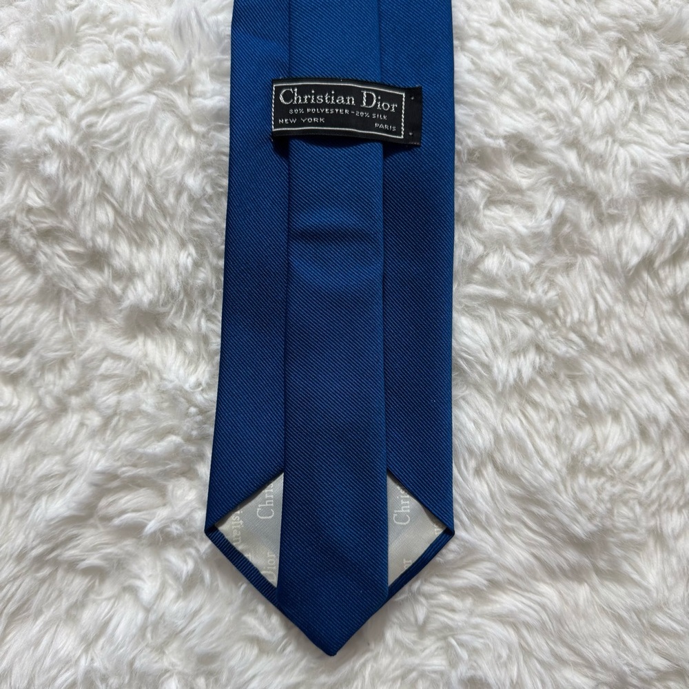 Christian Dior Cobalt Blue Neck Tie - Picture 10 of 13